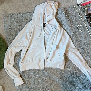 Forever 21 Cream Hoodie Jacket